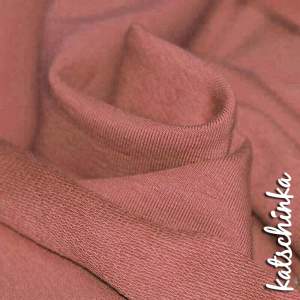 Sommersweat Stoff bordeaux als Meterware – elastischer French Terry Sweatstoff